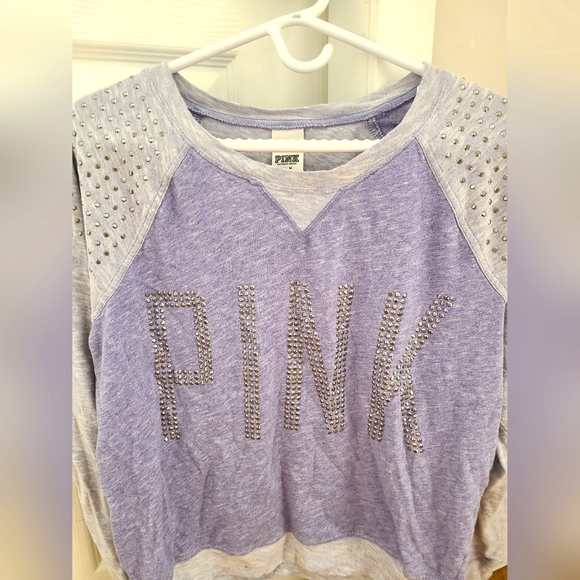 Victoria's Secret PINK Top, Long Sleeve Purple Size Medium - Picture 2 of 4